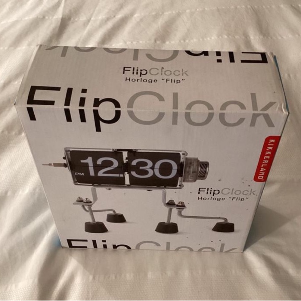 Michael Daniel Kikkerland Vtg Style Flip Clock Mid Century Modern In Box - Picture 3 of 7
